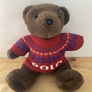 Ralph Lauren Polo Teddy Bear Vtg 2000 Articulated Bear w Knit Sweater